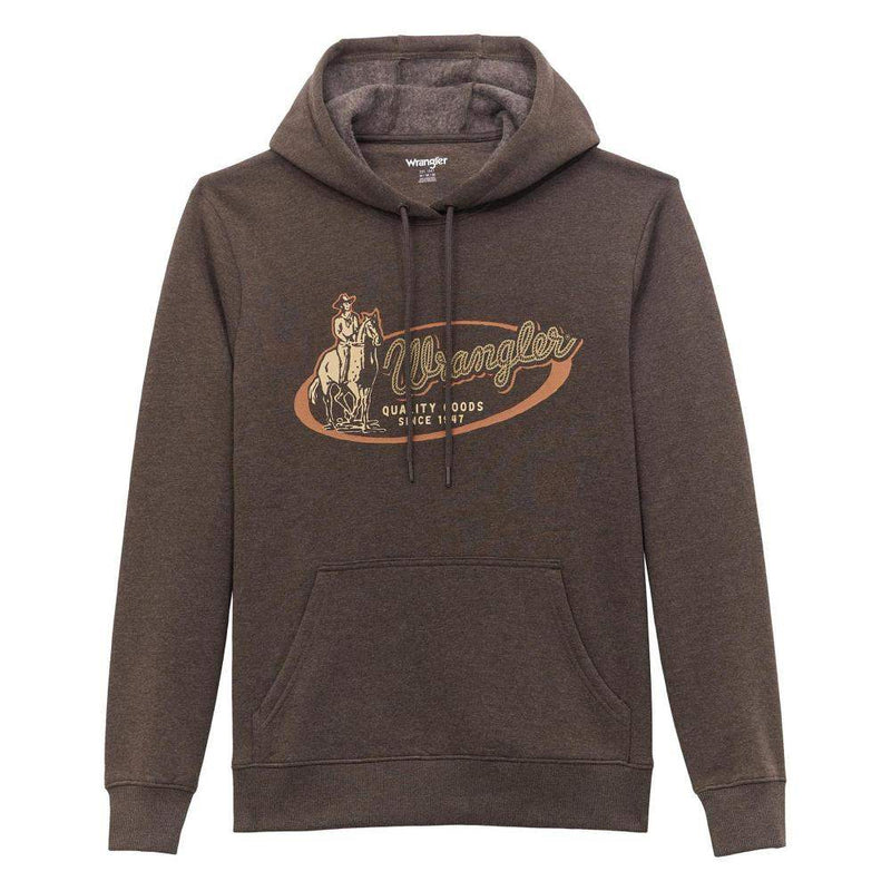 Wrangler Men's Chocolate Western Hoodie