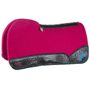 Kush Buckstitch Hot Pink Wither Relief Felt Saddle Pad