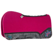 Kush Black Gator Hot Pink Felt Wither Relief Saddle Pad