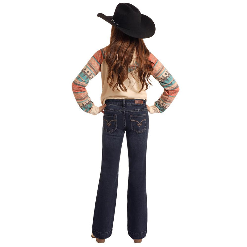 Girl's Rope Embroidered Trousers
