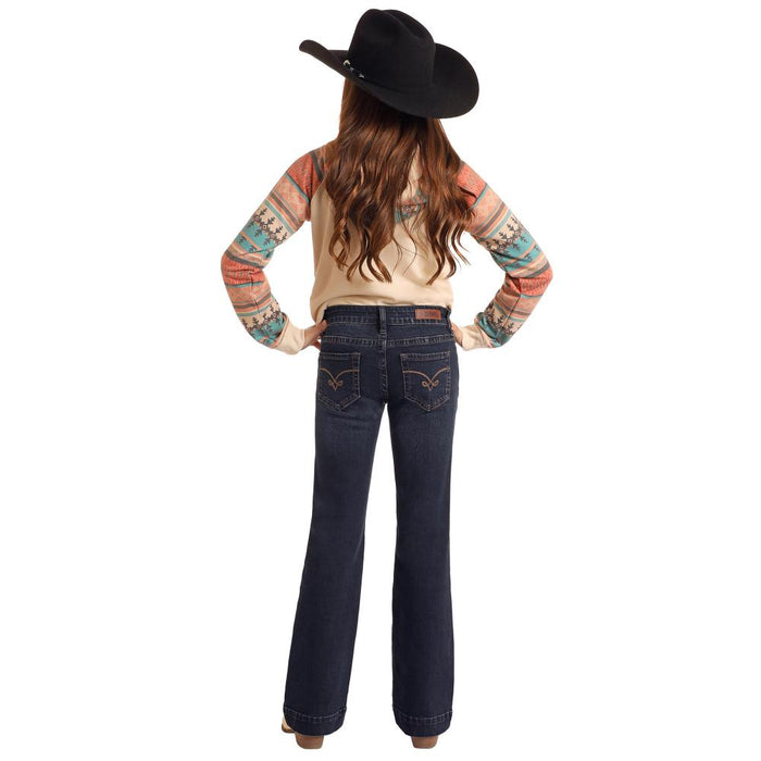 Girl's Rope Embroidered Trousers