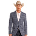 Men's Blue Plaid Sports Coat