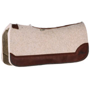 7/8in All Around Natural Felt Saddle Pad with Turq Buckstitch