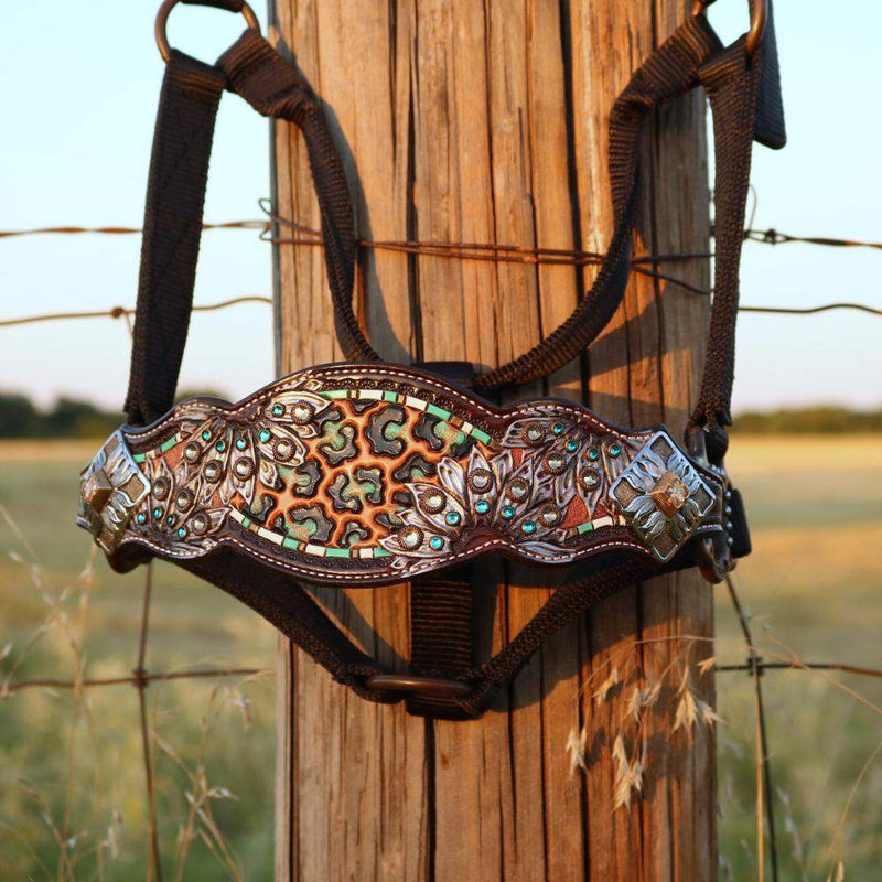 Champagne Zuni Leopard Sunflower Bronc Halter