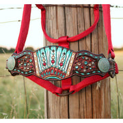 Turquoise Red Chief Indian Headdress Bronc Halter