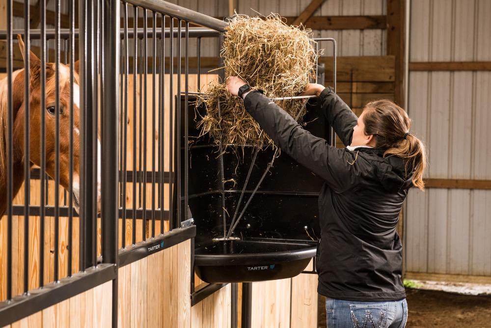 Tarter Corner Mount Poly Hay & Grain Feeder