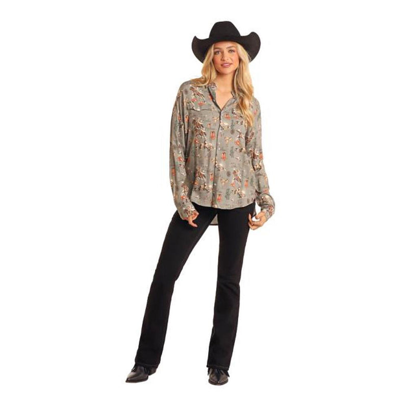 Women's Jade Retro Conversational Shirt