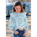 Girl's Blue Print Shirt