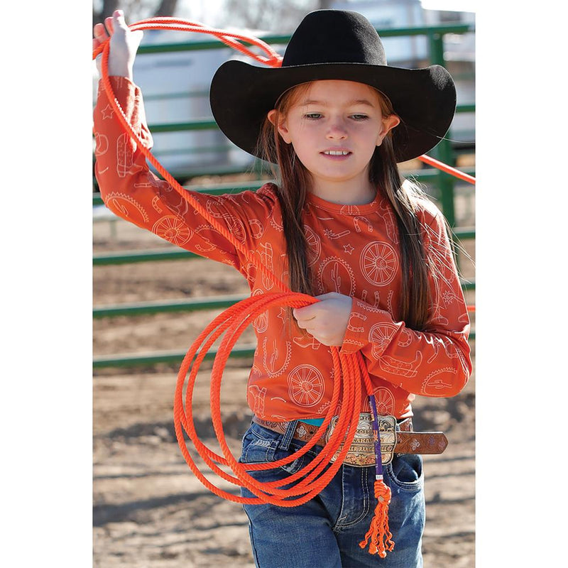 Girl's Copper Printed Tee