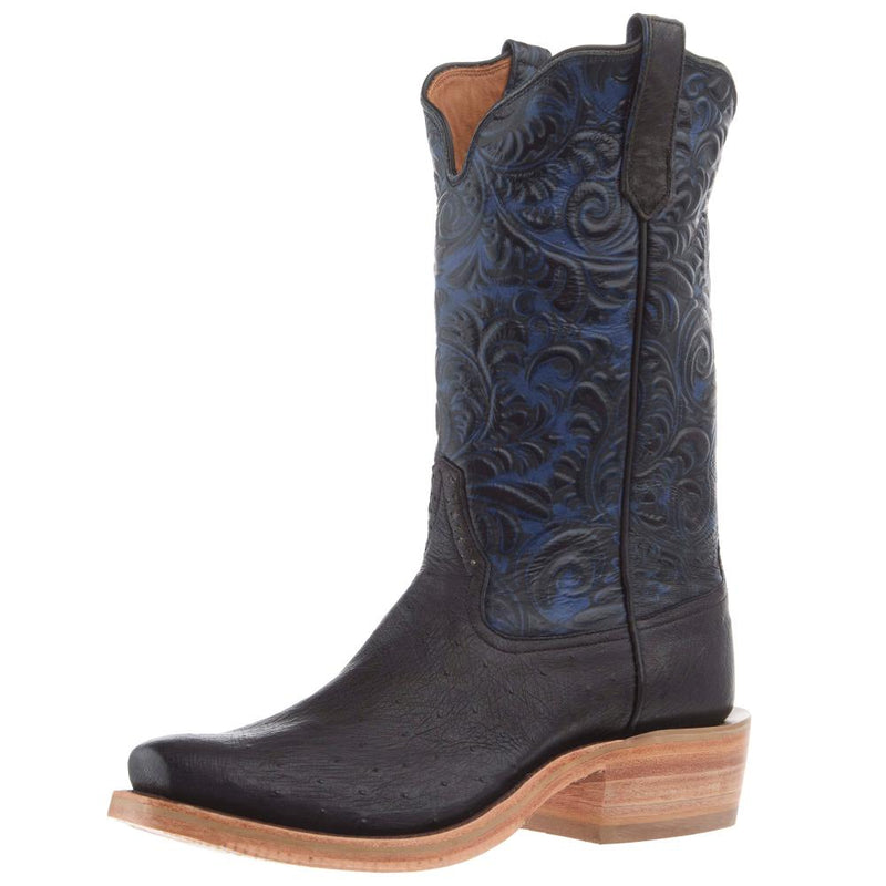 Men`s Ride Ready Black Smooth Ostrich 13in Midnight Navy Top
