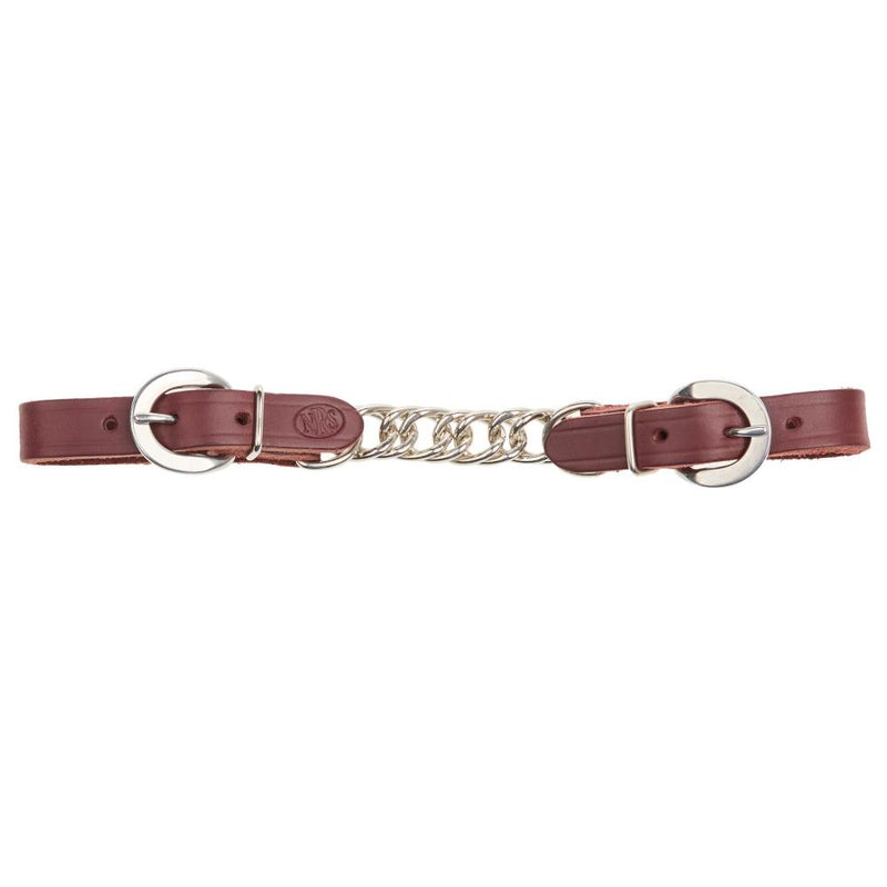 3/4" Flat Stainless Steel Chain Curb Strap with Stainless Steel Buckles