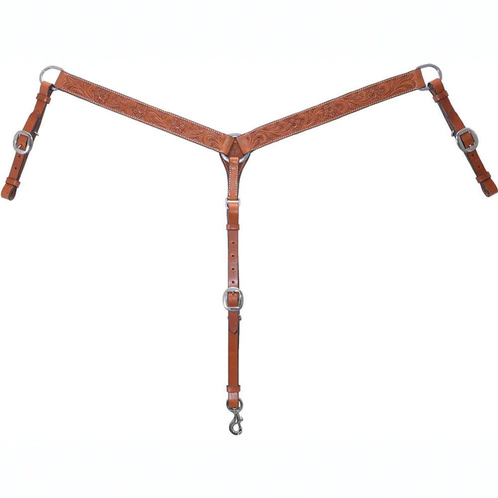 1 1/2in Straight Natural Floral Tool Breast Collar