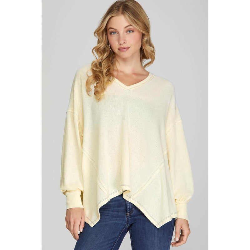 Women's Off White Asymmetrical Top