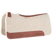 7/8in Natural Felt Saddle Pad with Natural Cream Buckstitch