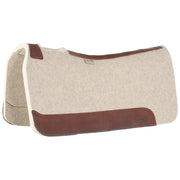 7/8in. 30x30 Natural Felt Saddle Pad with Turq Buckstitch