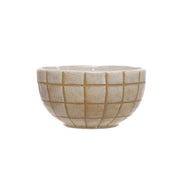 Round Stoneware Bowl with Reactive Glaze