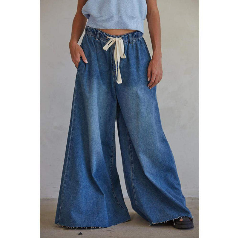Women's Dark Denim Bell Jar Pants
