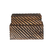 Carved Mango Wood Nesting Box Set
