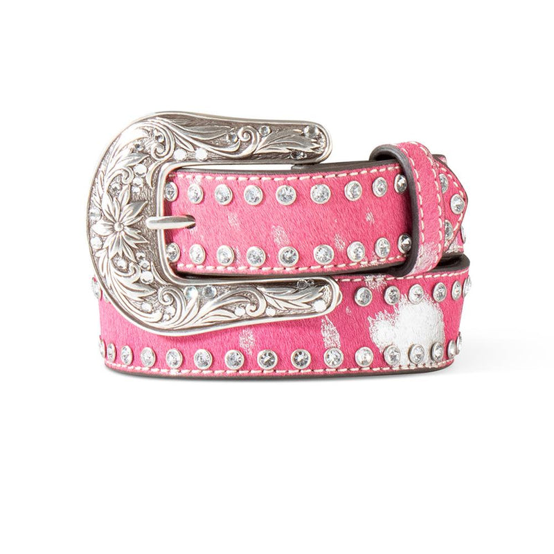 Girl's Acid Washed Calf Hair Belt