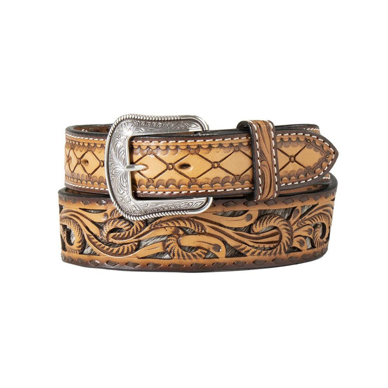 Men's Calf Hair Inlay Belt