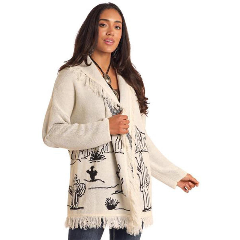Womens Desertscape Cactus Sweater