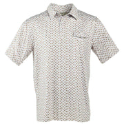 Men's Brown Bucking Horse Pearl Snap Polo