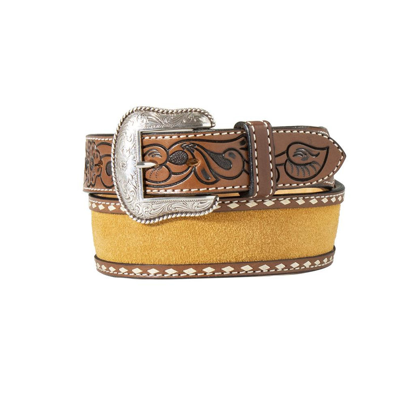 Men's Tan Roughout Buck Laced Belt