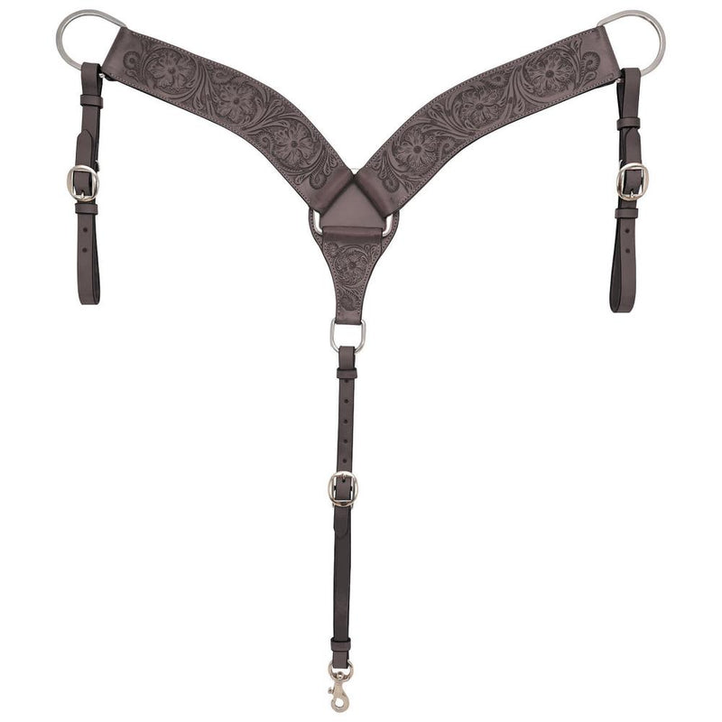 3in Contoured Tapered Walnut Floral Breast Collar