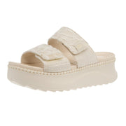 Women`s Delray Whipstitch Natural White Slide
