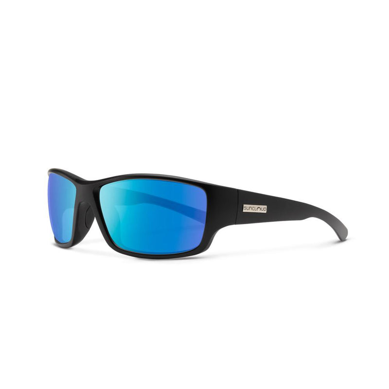 Hull Matte Black/Polarized Blue Mirror Sunglasses