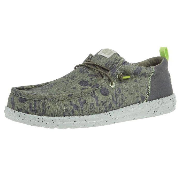 Hey Dude Men`s Green Wally Funk Desert Casual Shoe