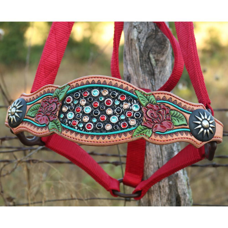 Red Roses Bronc Halter