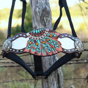Turquoise Orange Dream Catcher Bronc Halter