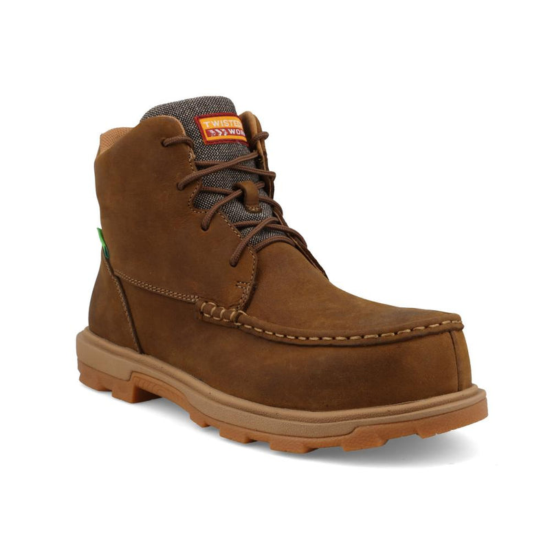 Women`s UltraLite Distressed Saddle 6In Lace Up Nano Toe Work Boot
