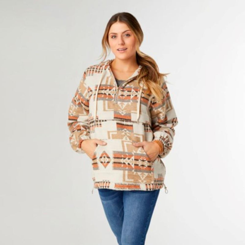 Women's Liona Cream/Rust Aztec Pullover