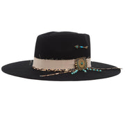 C1H Black Lucky Me Lainey Wilson 4 in. Brim Fashion Hat