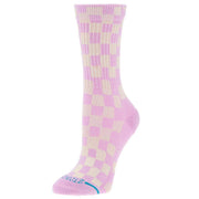 Kids Checkidy Check Pink Crew Sock