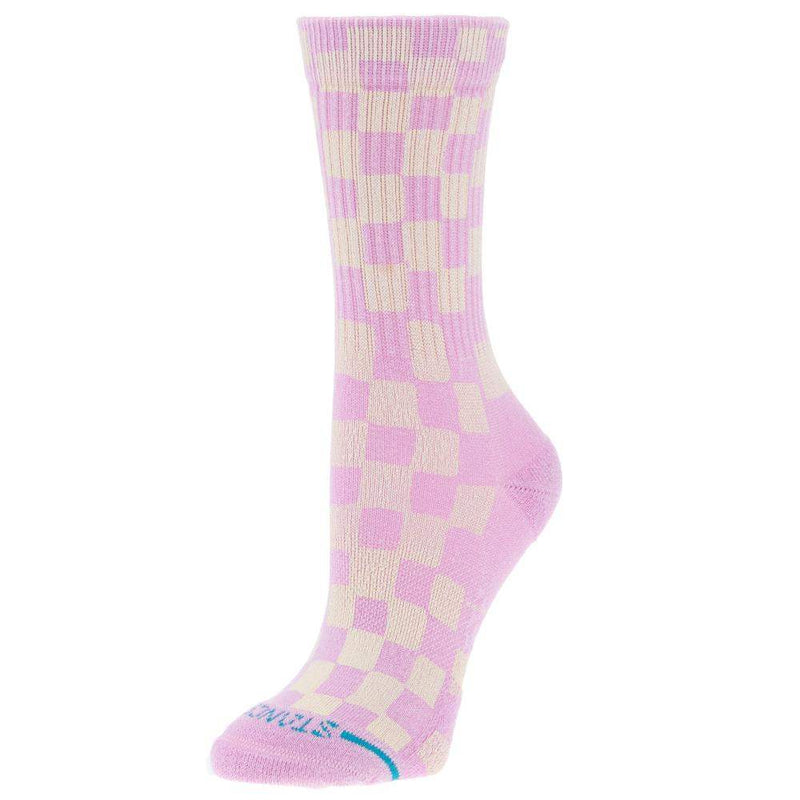 Kids Checkidy Check Pink Crew Sock