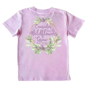 Girls Consider How Wildflowers Grow Lavender Tee