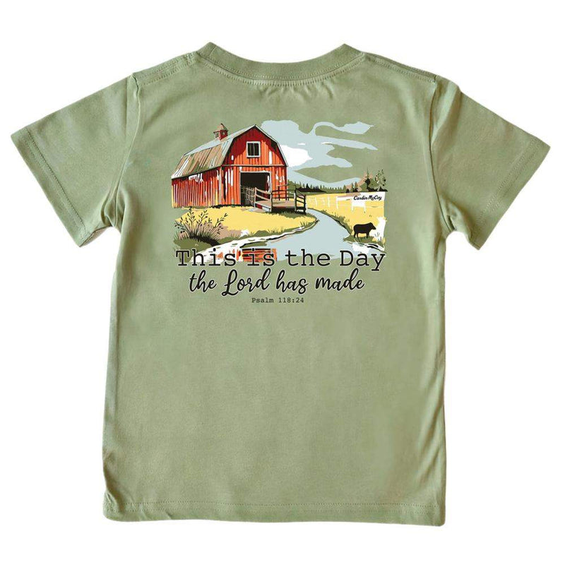 Youth This is The Day The Lord Made Olive Tee