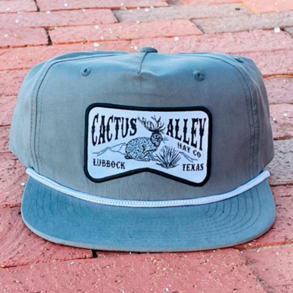 Cactus Alley Hat Co Jackalope Charcoal White Cap
