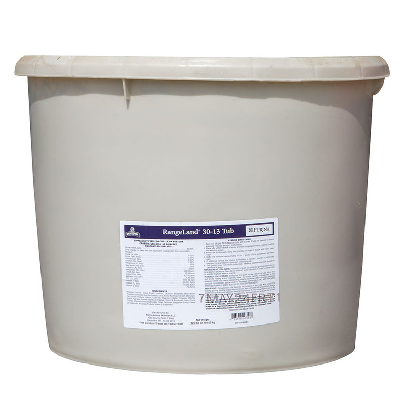 Purina Animal Nutrition Range Land 30 3 Cooked Plastic Protein Tub