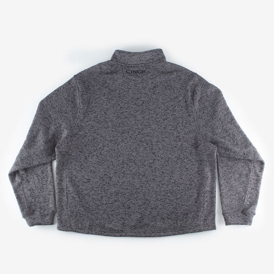 Cinch Mens Grey 1/4 Zip Sweater