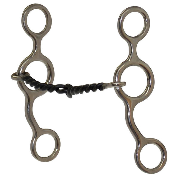 Diamond R Twisted Wire Dog Bone Junior Cowhorse Bit