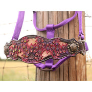 Pink Purple Daisy Filigree Bronc Halter