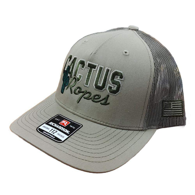 Khaki and Green Logo Mesh Back Cap