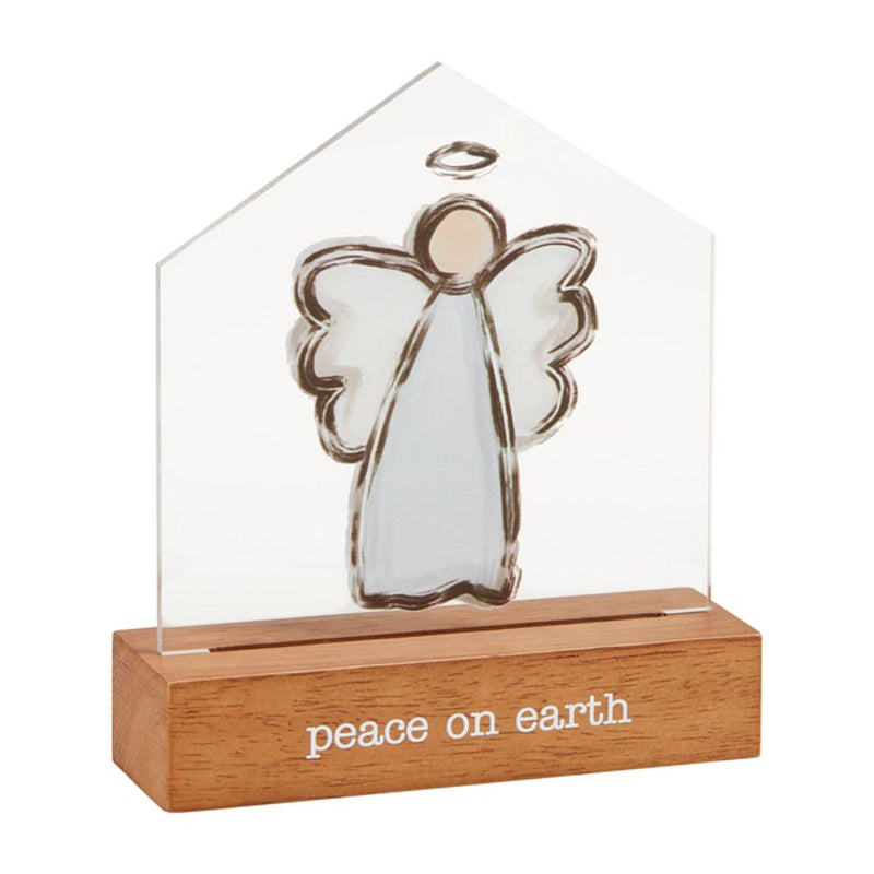 LED Angel Acrylic Sitter
