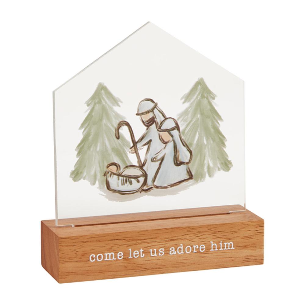 Mud Pie LED Manger Acrylic Sitter