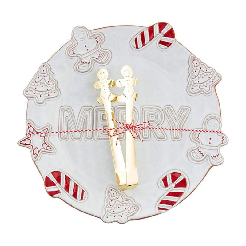 Merry Platter with Tongs