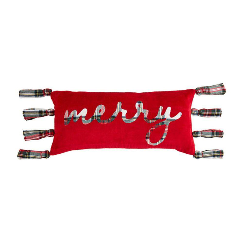 Merry Tartan Velvet Pillow